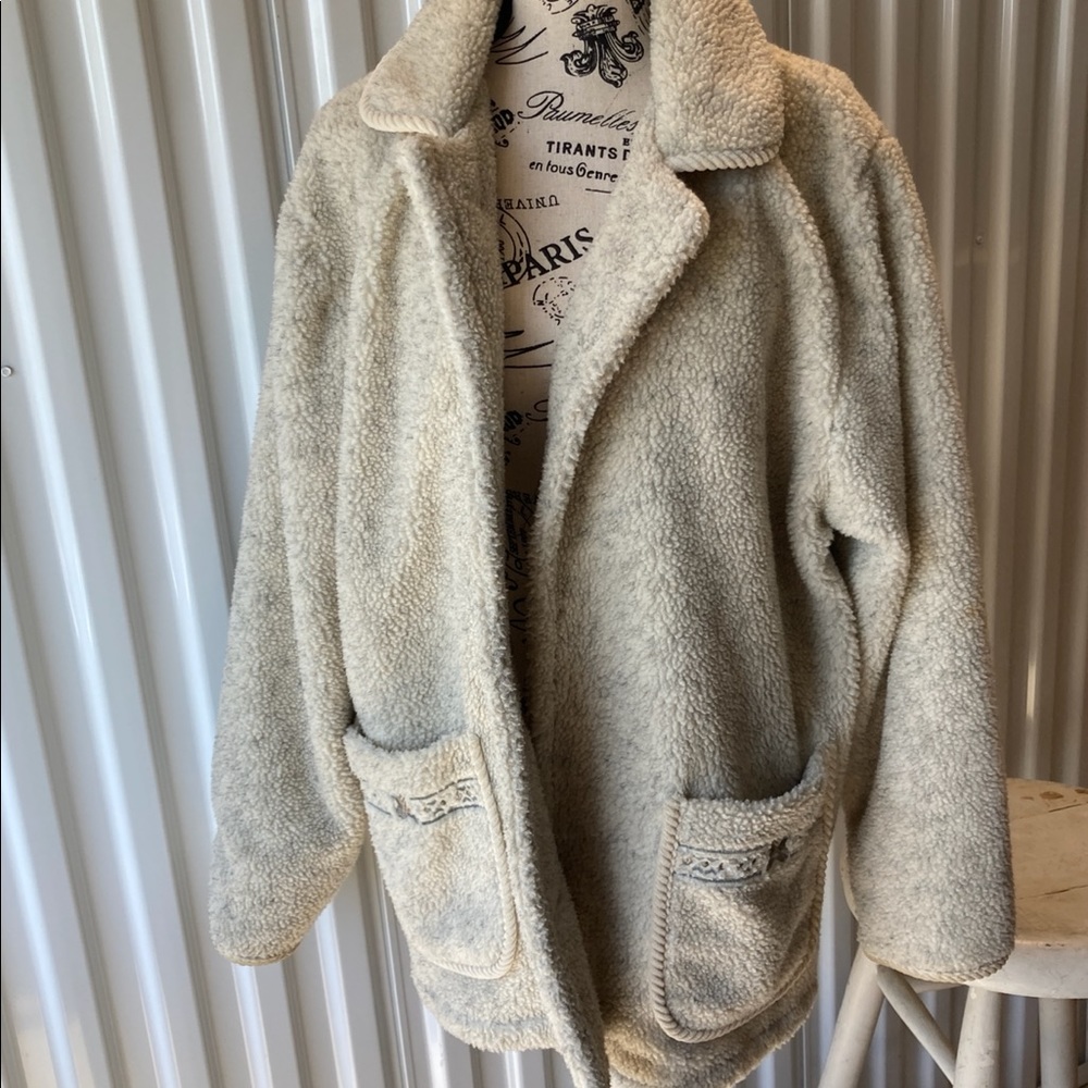 Winter Fleece Sherpa Coat 1980s Two Available - Picture 2 of 13